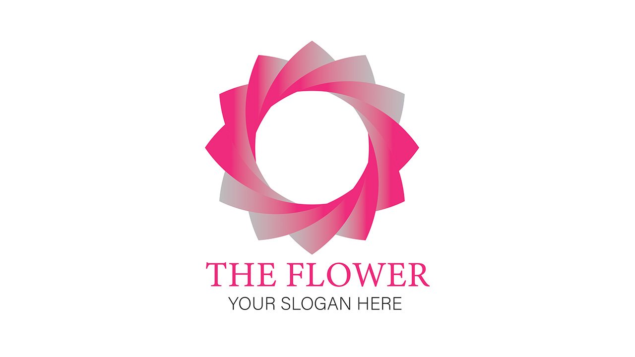 The Flower Shape Logo Style Template- Ai File Free Download