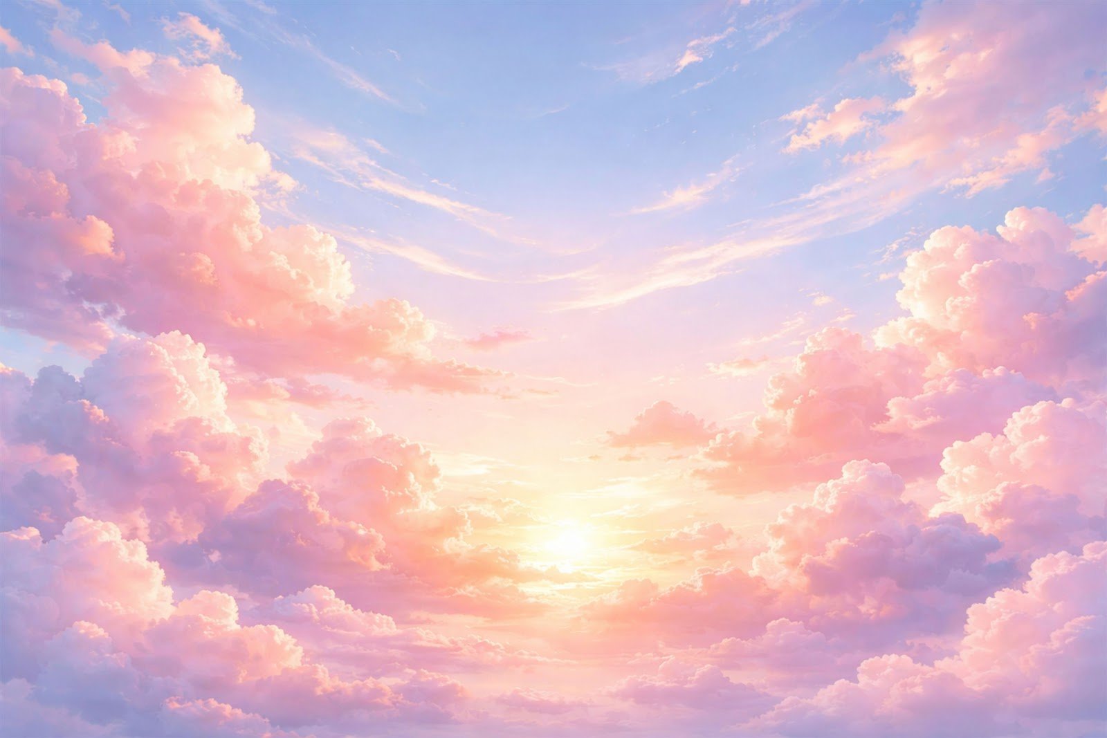 Soft Pastel Sunrise Clouds Background – Cloudy Sky Wallpaper Free Download