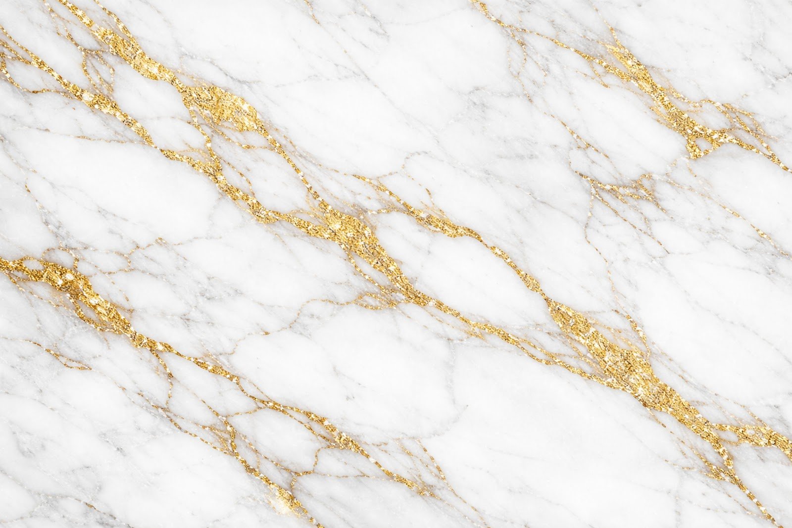 White Marble Texture with Gold Metallic Veins – Free High-Resolution Background Download