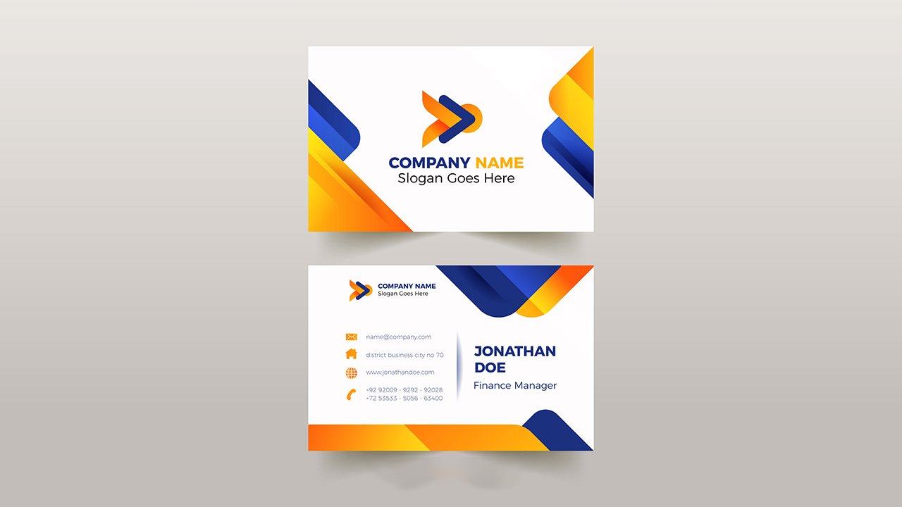 Abstract business card template – Ai Free Download