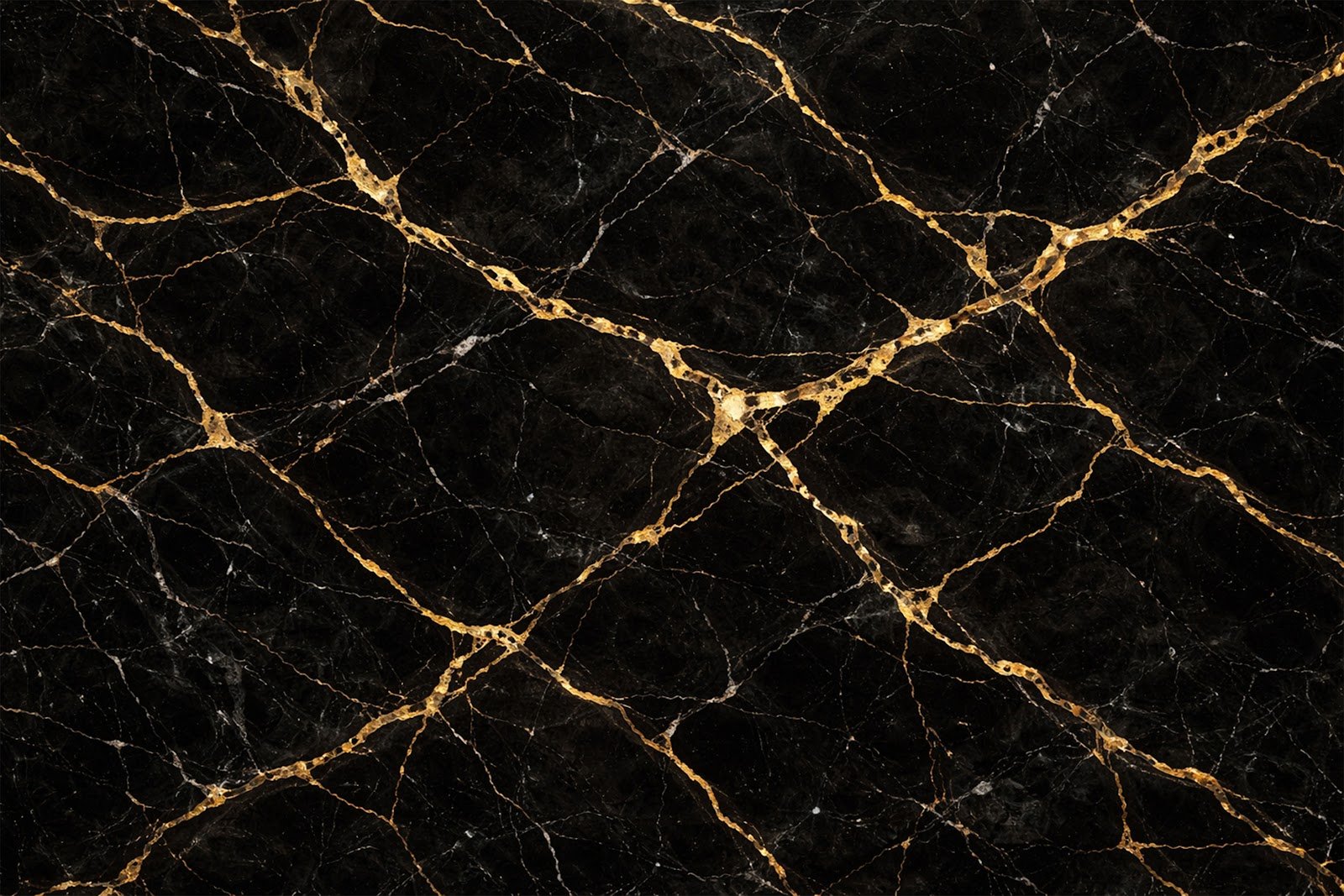 Black Marble Texture with Gold Cracks – Free High-Resolution Background Download