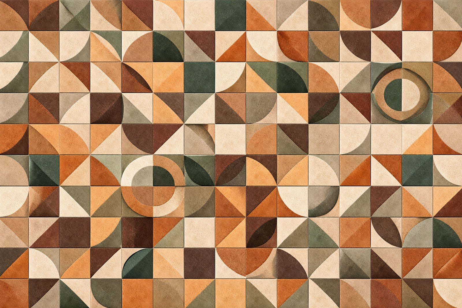 Mosaic Tiles Background in Earthy Tones – Free High-Resolution Download
