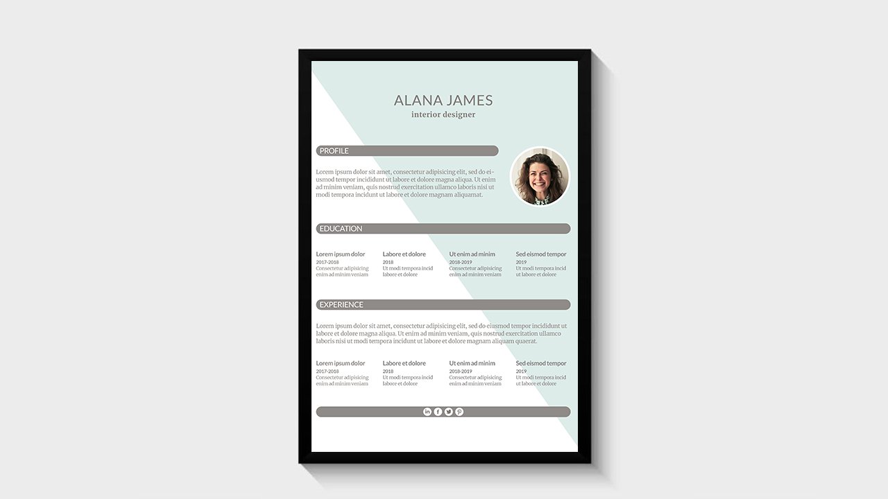 CV Resume Mockup
