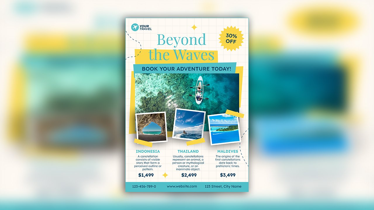 Traveling adventure template flyer