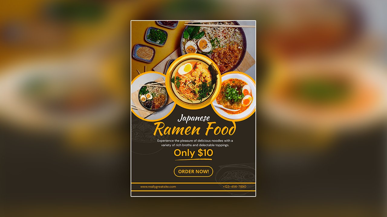 Brown and Yellow Modern Food Poster