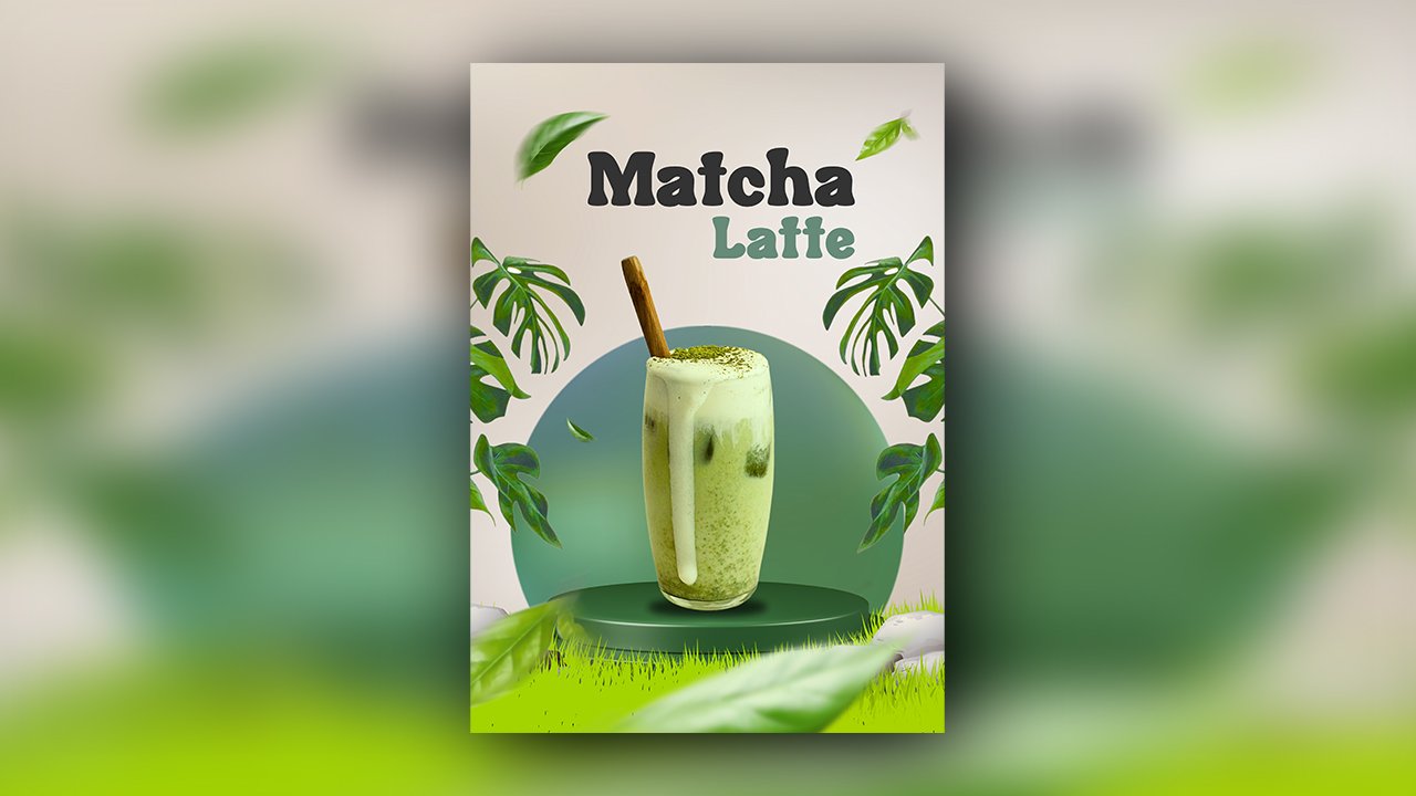 Modern Green and White Product Promotion Poster