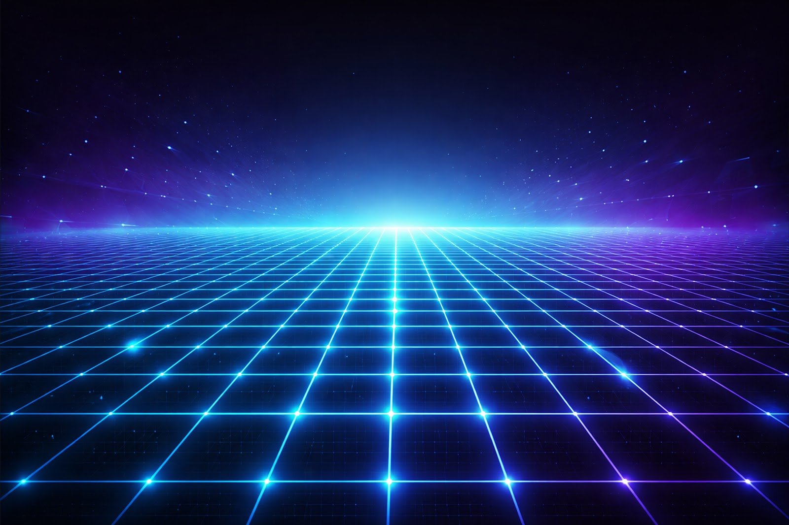 3D Effect Hologram Grid Projection Background – Futuristic Digital Technology Wallpaper Free Download