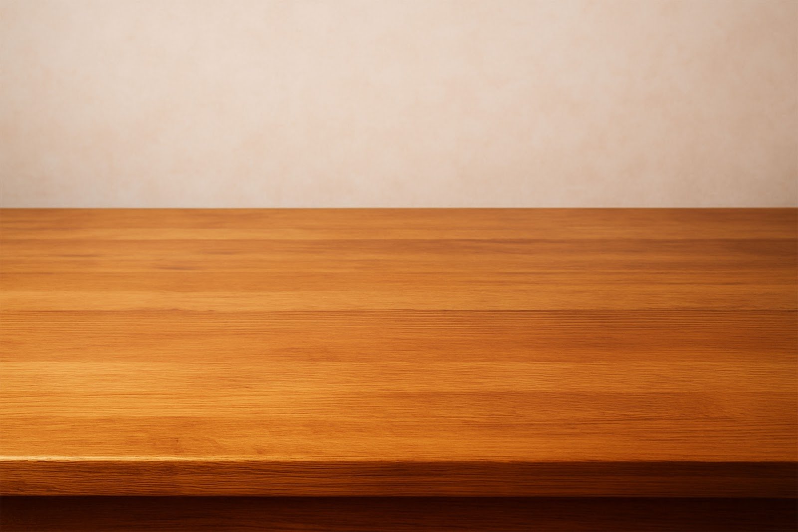 Glossy Wooden Table Mockup with Light Reflection – Free Download for Designers