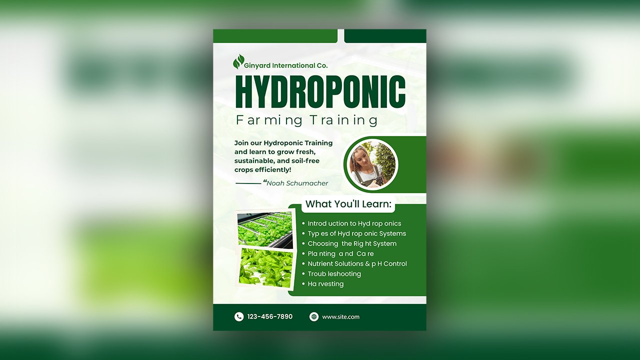 Green and White Modern Gardening Poster