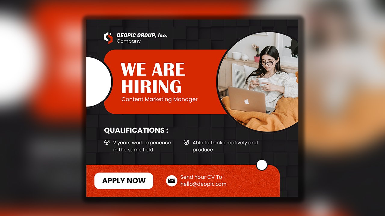 We Are Hiring Facebook Post