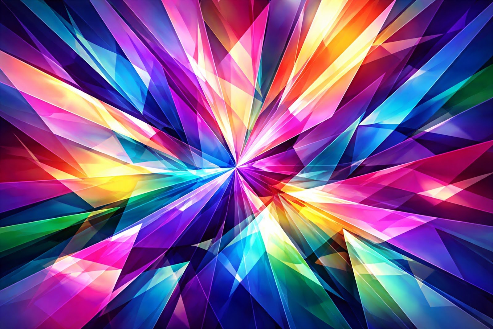 Colorful Prism Shards Geometric Background – Free HD Download