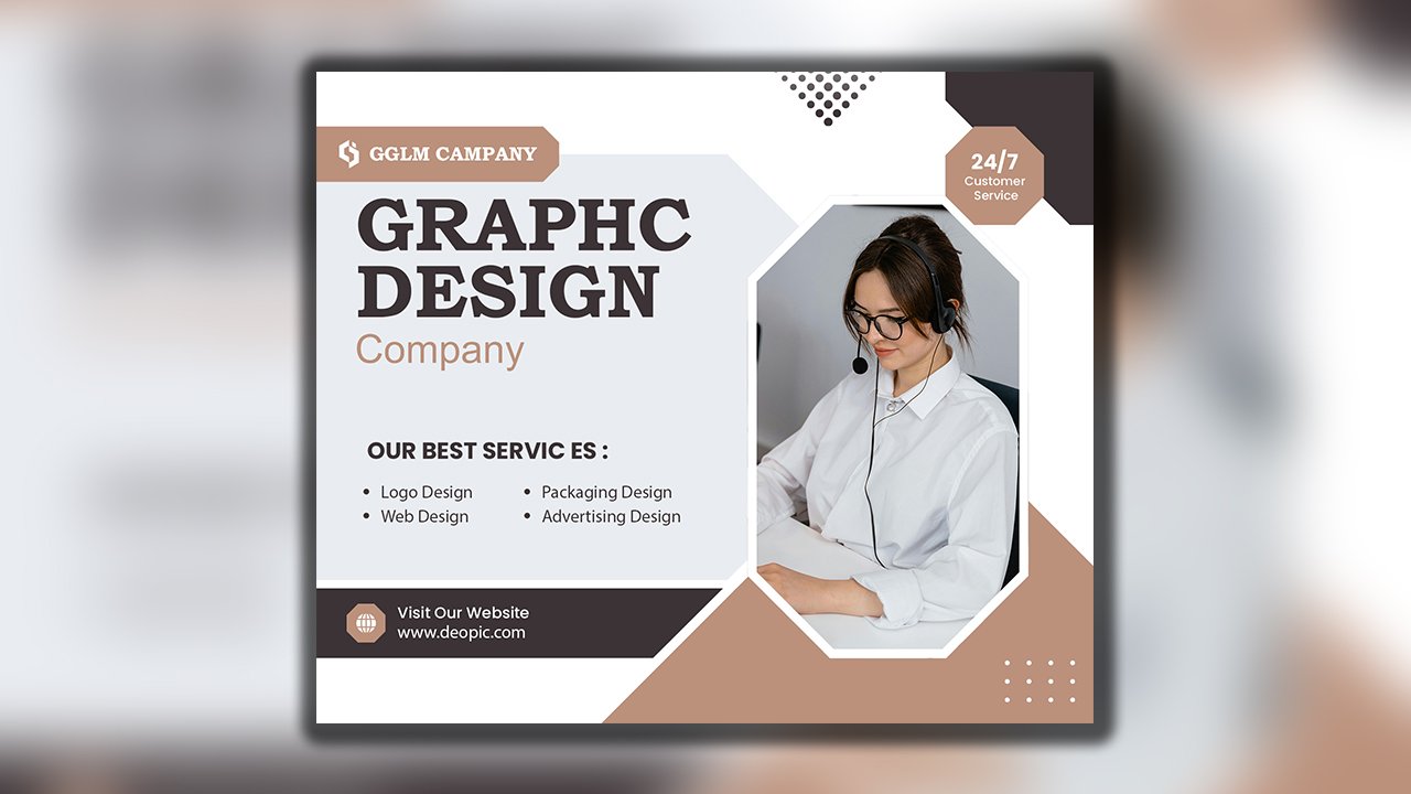 White and Brown Clean Geometric Graphic Design Facebook Post