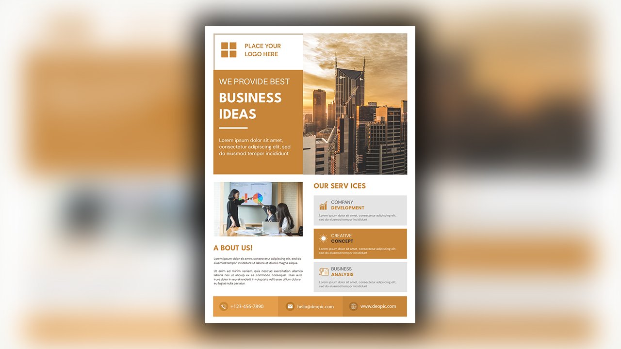 Brown Modern Corporate Business Flyer