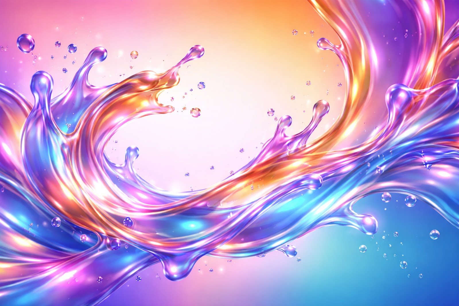 Abstract 3D Liquid Splash Effect Background – Colorful Fluid Motion Design Free Download