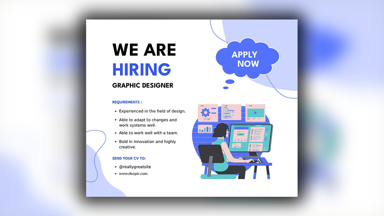 Blue Modern We Are Hiring Facebook Post