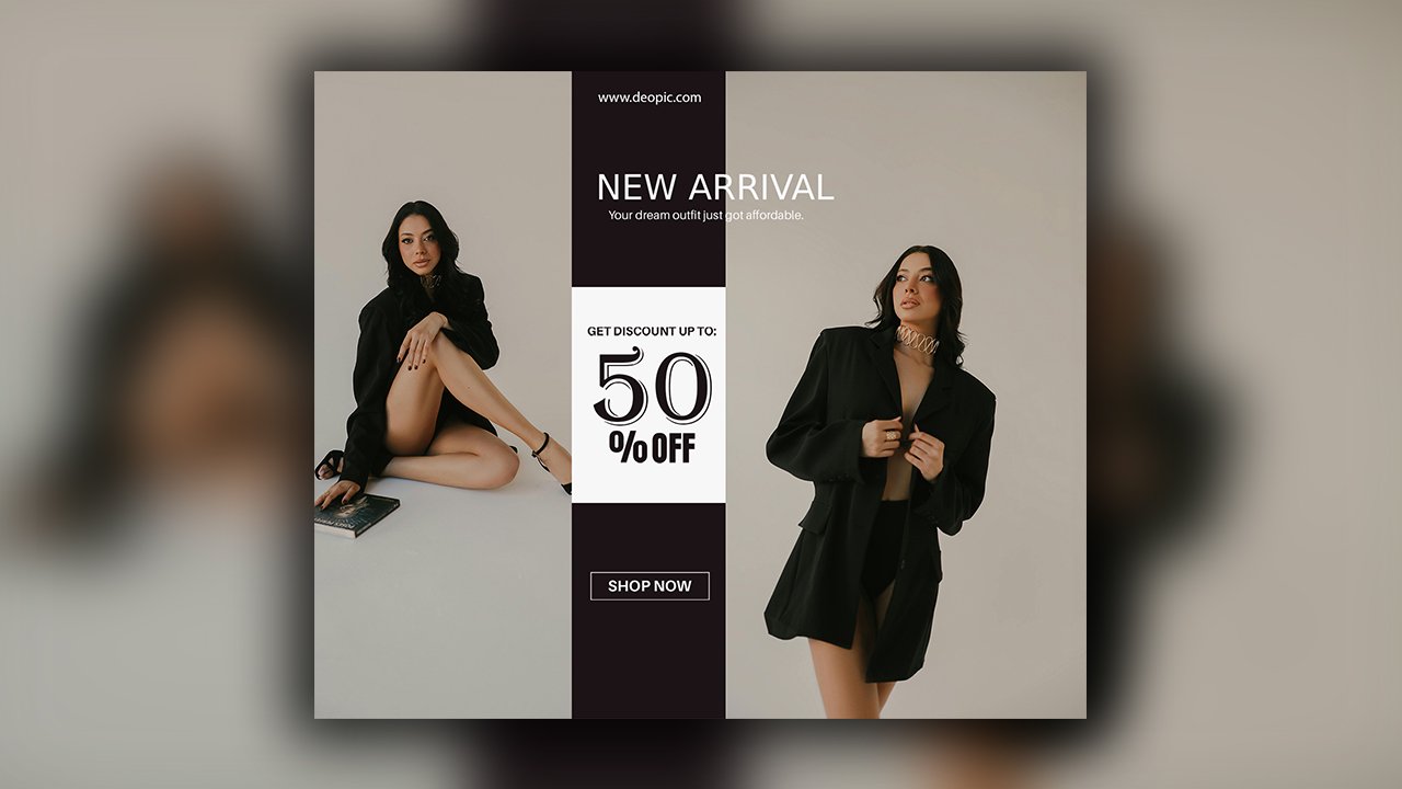 Black and White Modern Fashion Sale Facebook Post