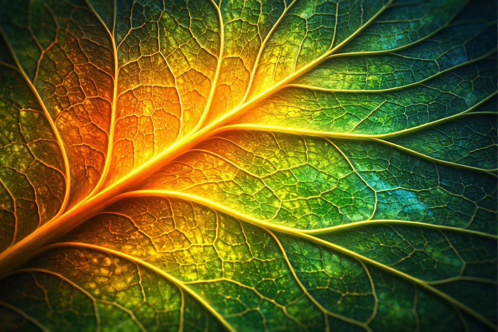 Macro 3D Leaf Veins Background – Magnified Nature Texture HD Download