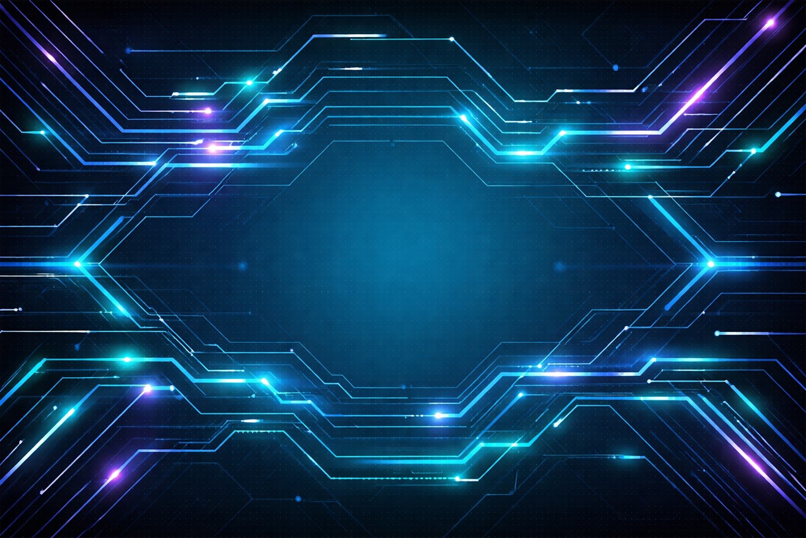 Futuristic Circuit Geometric Background – High-Tech Digital Lines Download