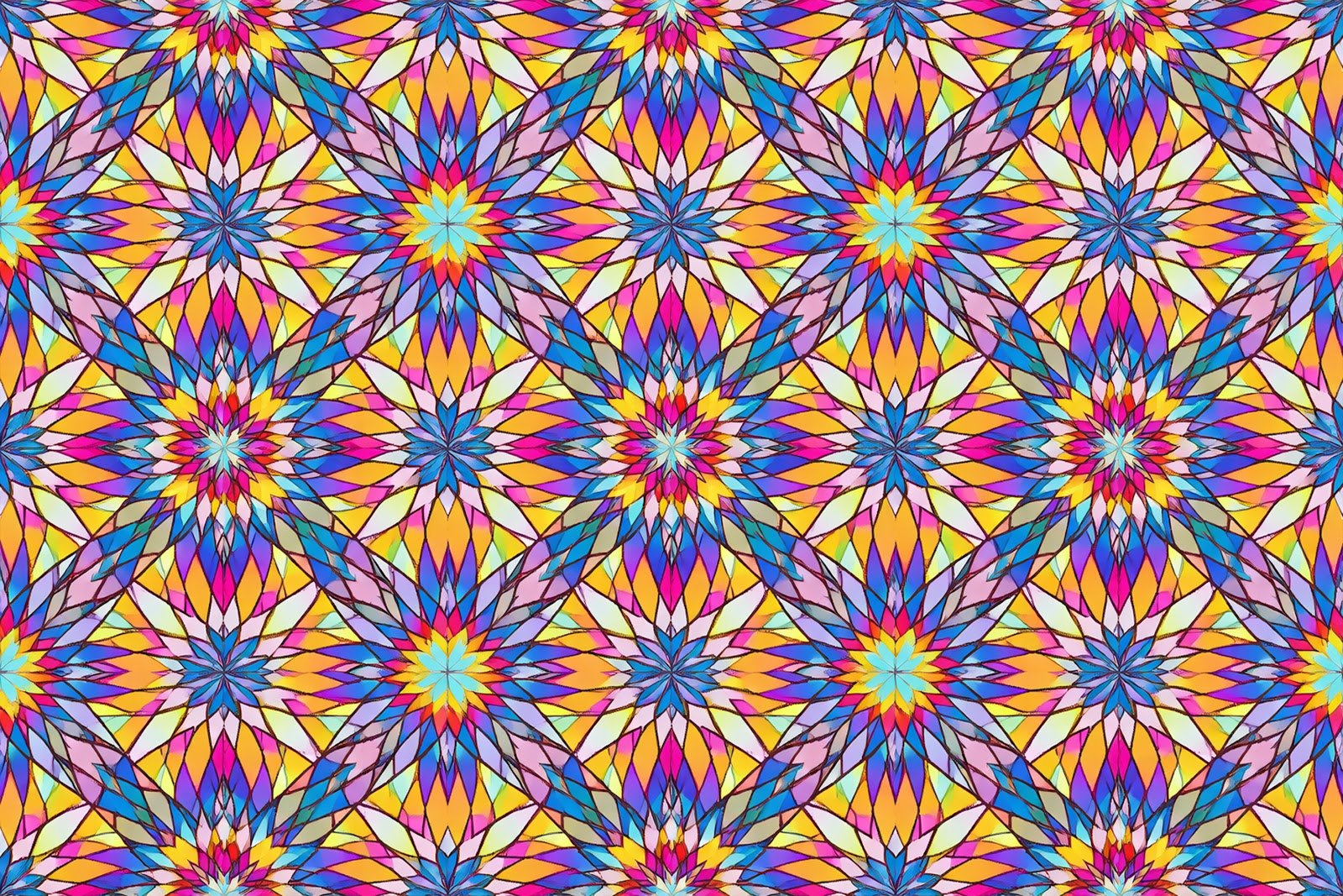 Kaleidoscope Geometric Pattern Background – Repeating Shapes Download