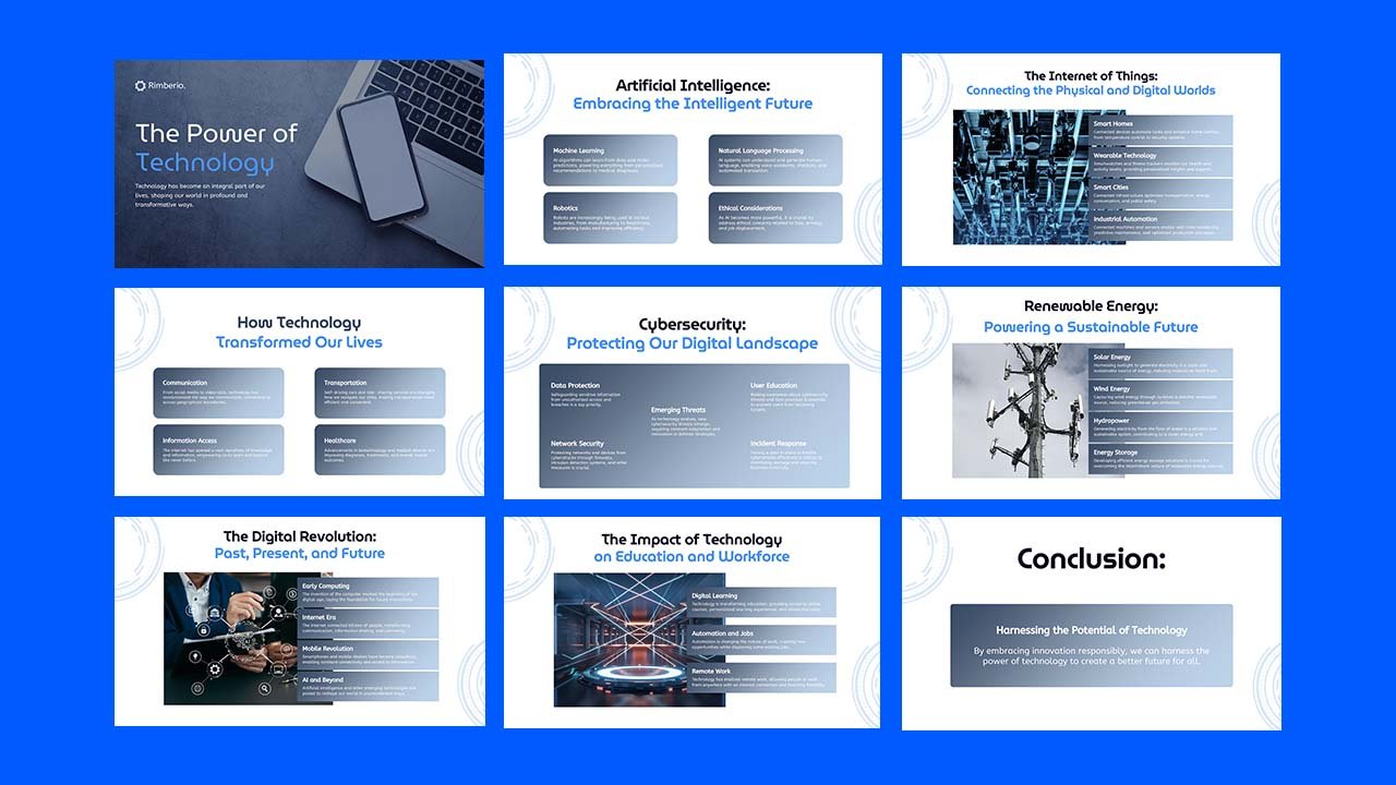 Grey and White Modern Technology Kynote Presentation