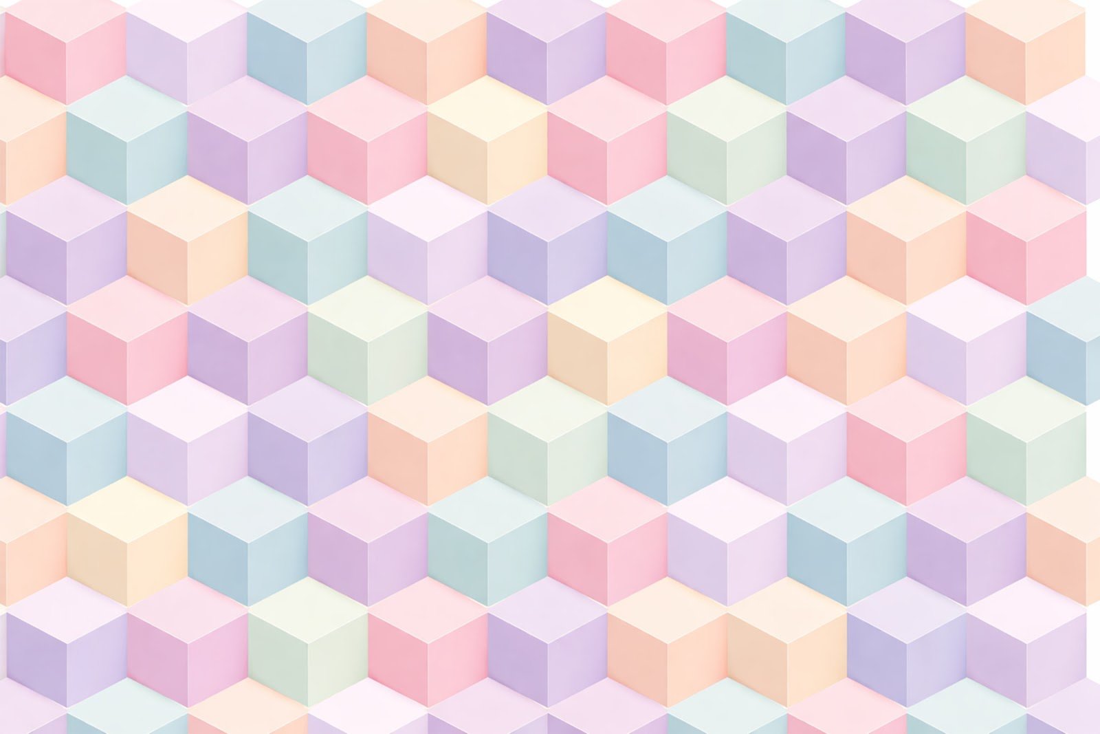Isometric Cubes Background – Pastel Geometric Pattern PNG to Download