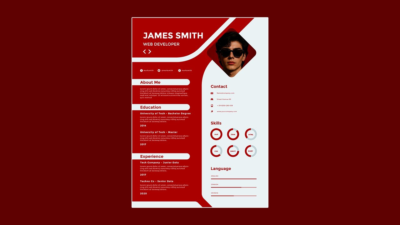 Minimalist cv template