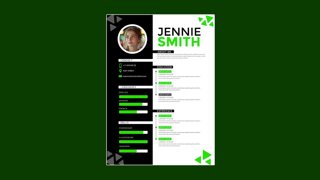 Minimalist cv template