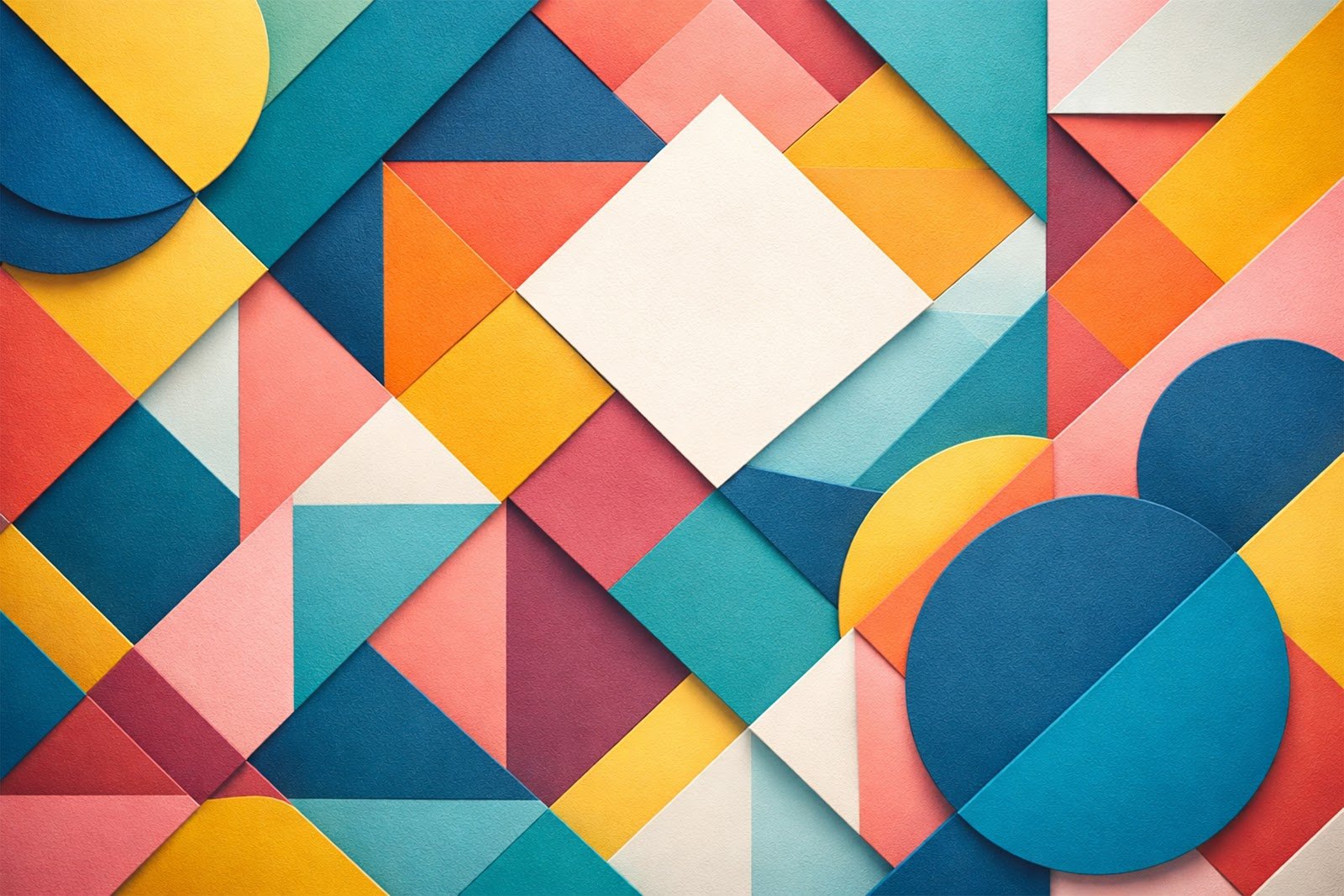 Cut-Paper Layered Geometric Shapes Background PNG – Modern Abstract Design Download