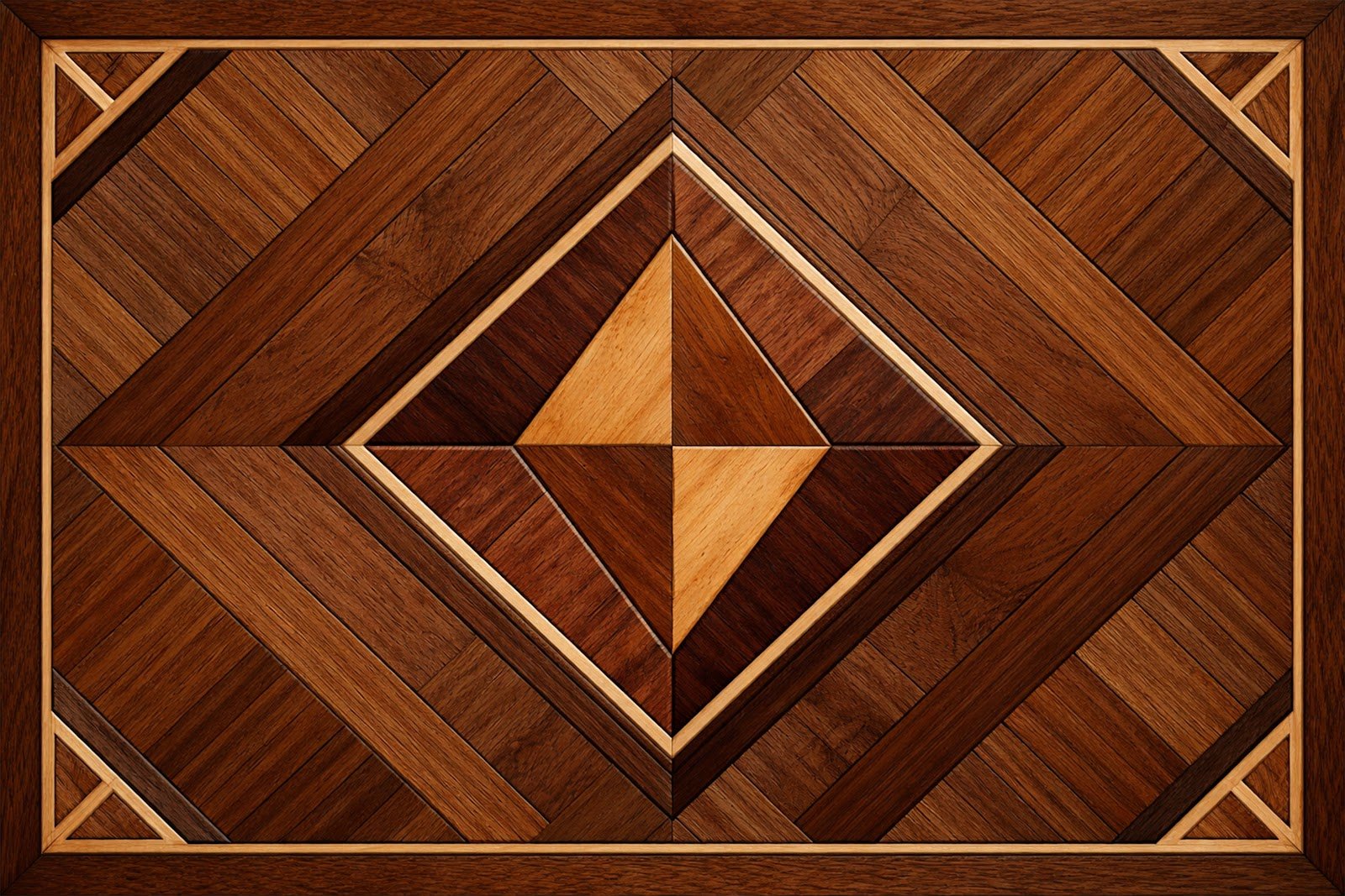 Diamond Inlay Wood Texture Background – Luxury Geometric Wooden Pattern Free Download