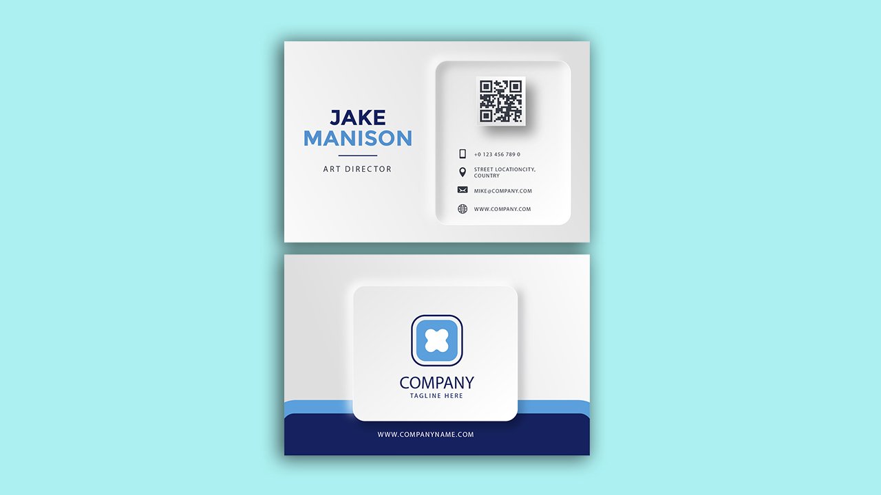 Neumorph business card template