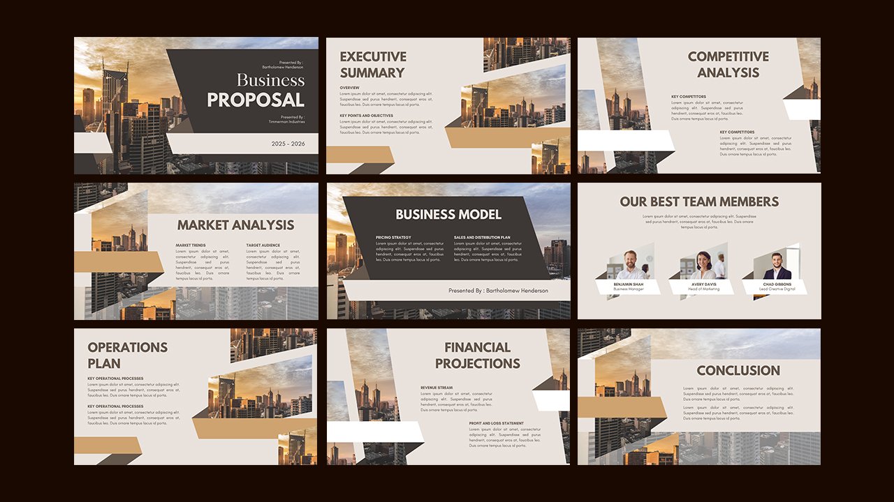 Brown and Cream Minimalist Business Proposal Presentation