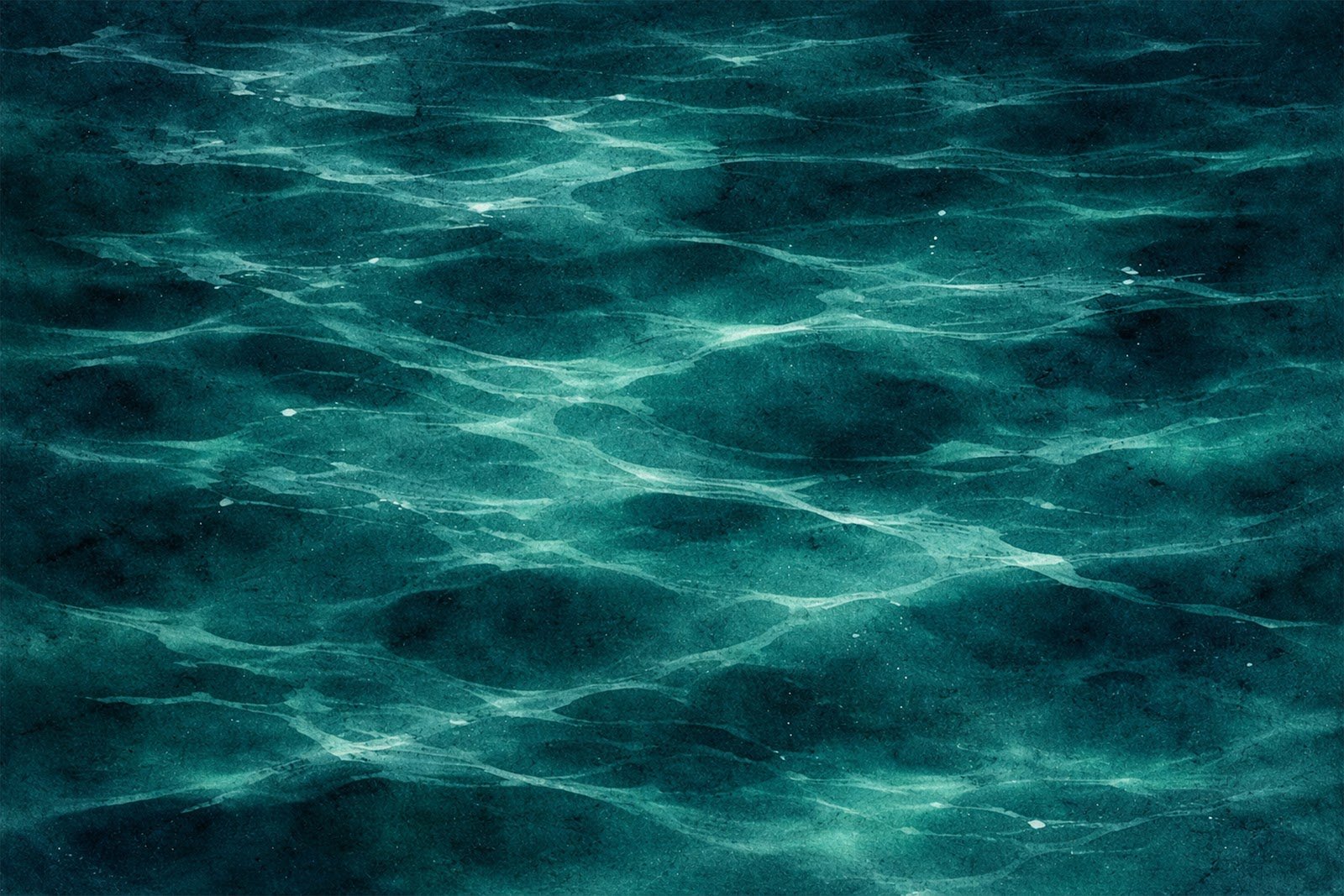 Dark Turquoise Watercolor Ripple Texture – Elegant Abstract Background