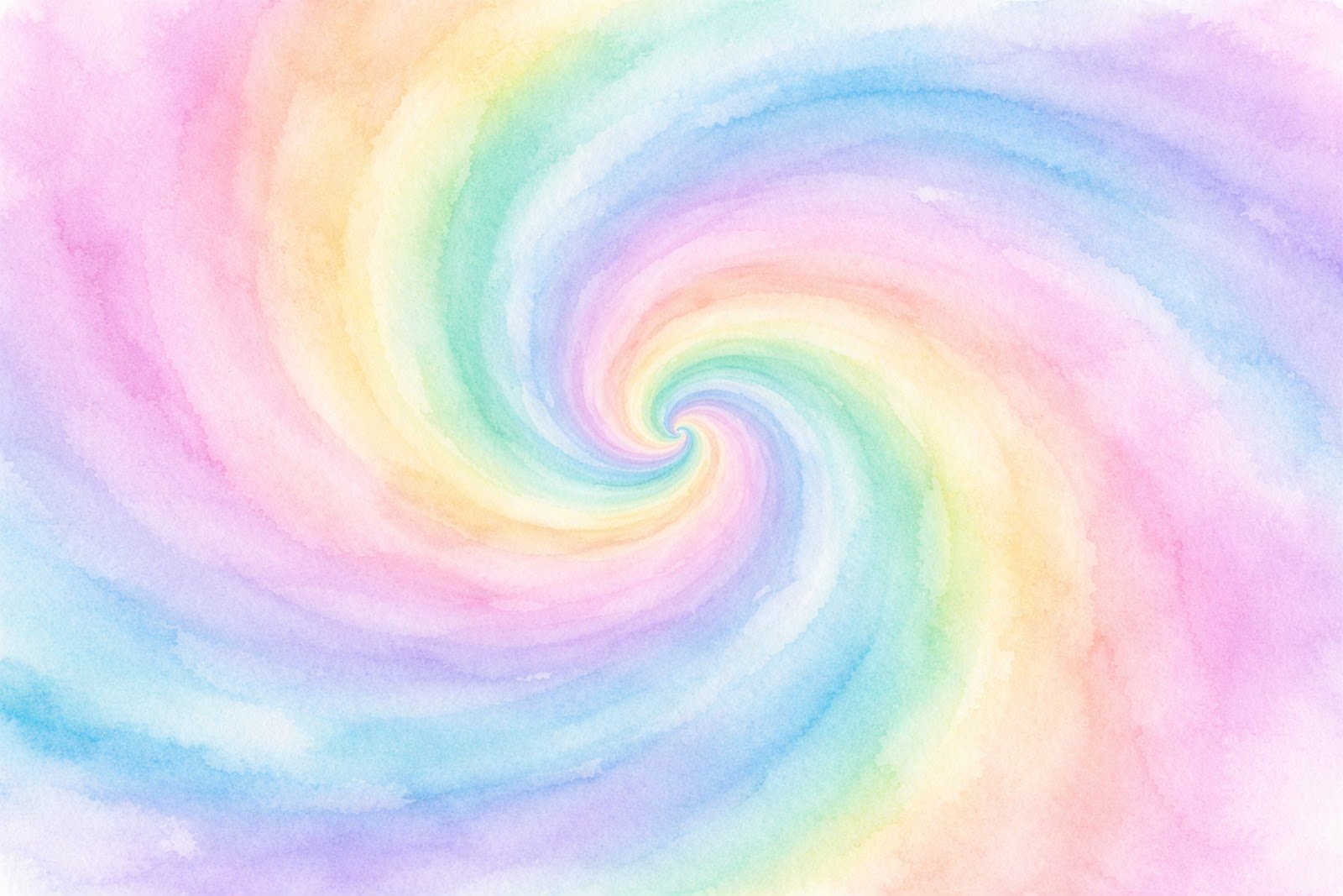 Rainbow Pastel Watercolor Swirl Wash Background – Soft Gradient Artistic Texture