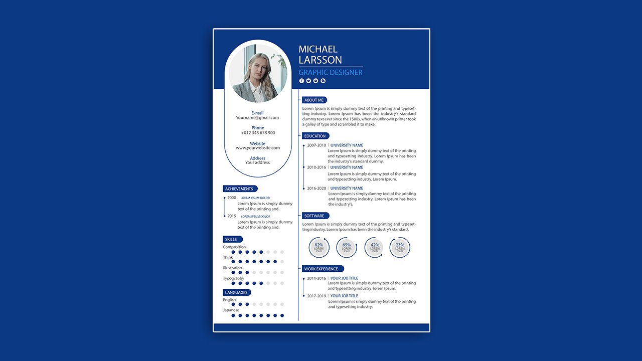 Minimalist CV template
