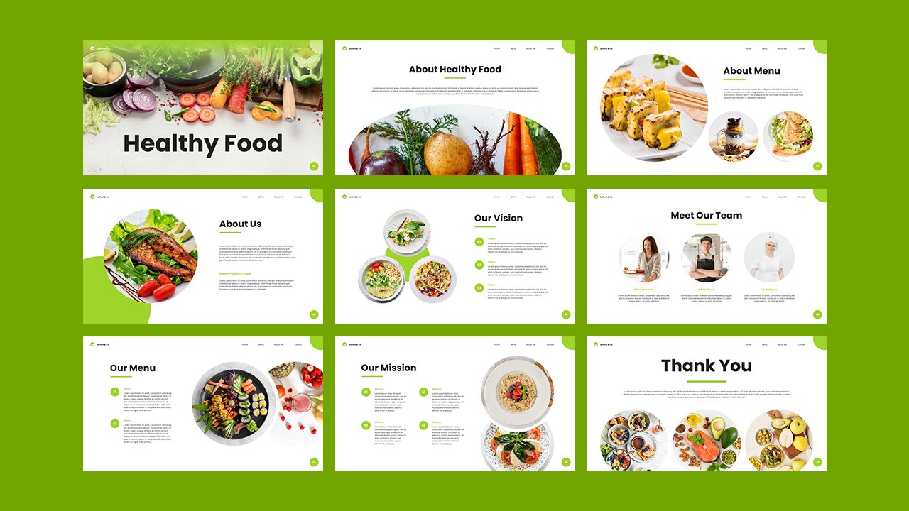 Green Clean Healthy Food Presentation