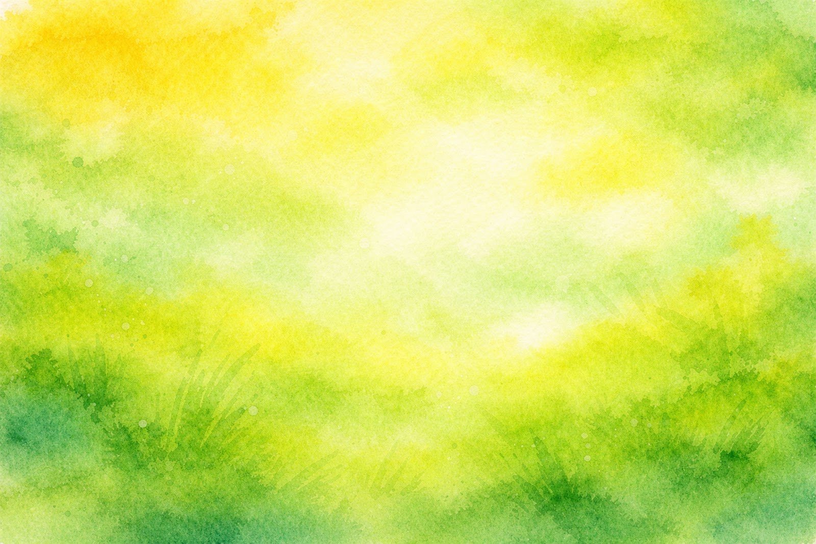 Green–Yellow Meadow Watercolor Texture Background – Fresh Nature-Inspired Wash