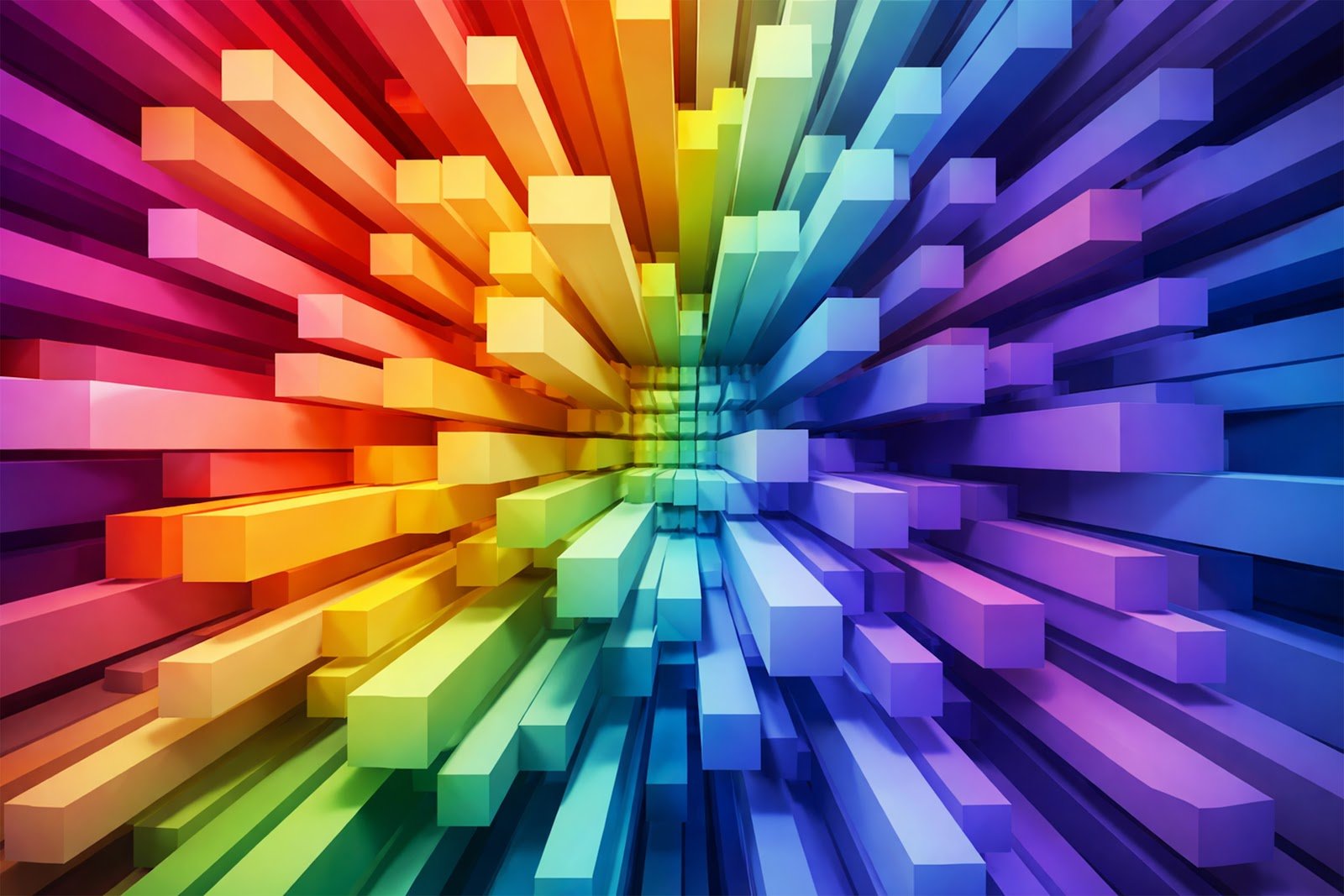 3D Extruded Polygon Shapes Background – High-Quality Geometric Wallpaper