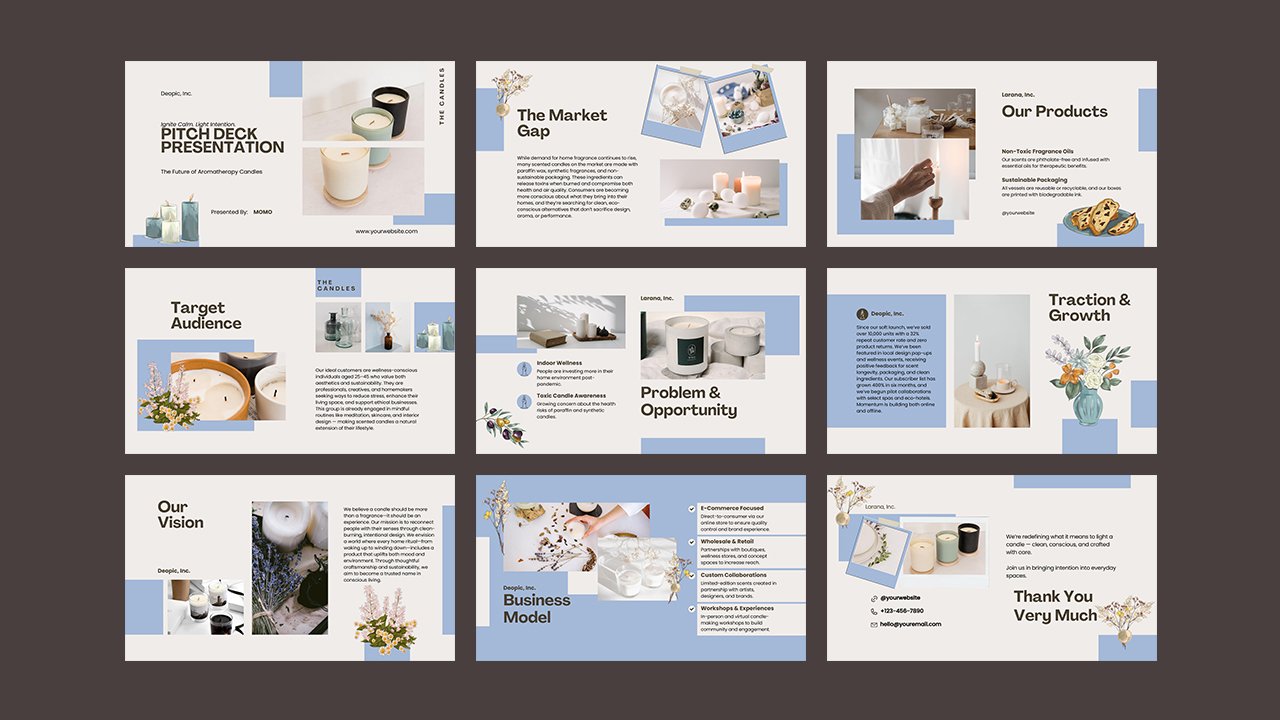 Blue Neutral Modern Product Pitch Deck Presentation