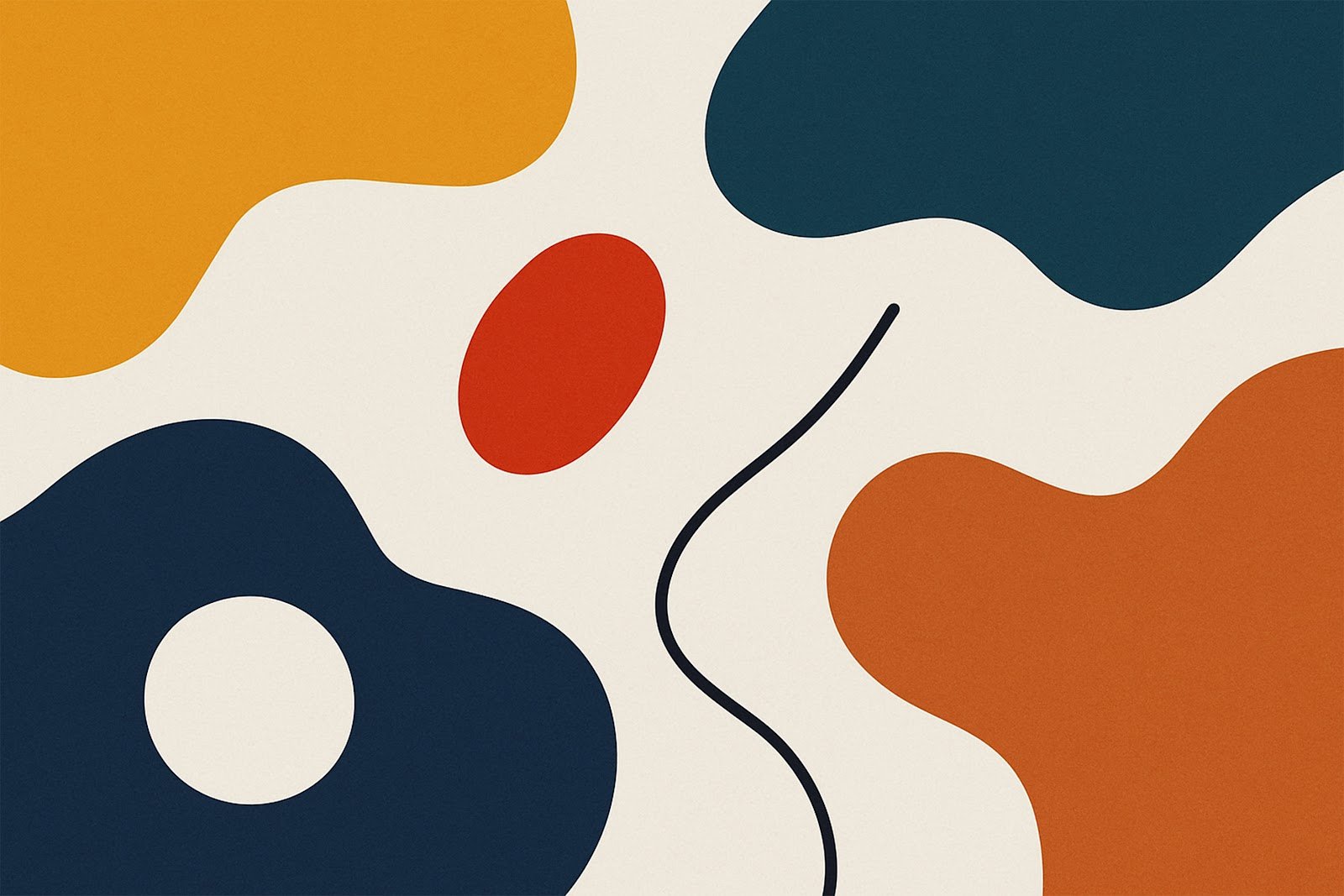 Abstract Asymmetrical Balance Shapes Background – Modern Minimal Design Free Download