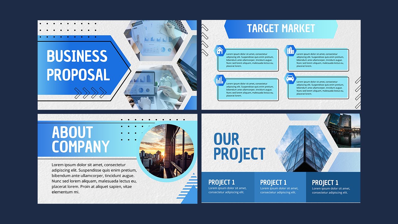 Blue and White Simple Modern Business Proposal Presentation – Presentations and Slides Free Download