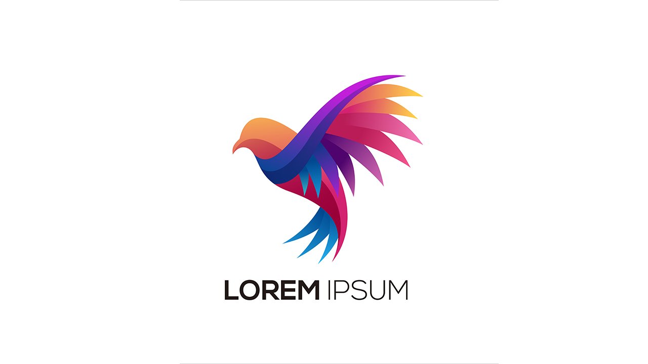 Bird colorful logo gradient vector – AI Free Download