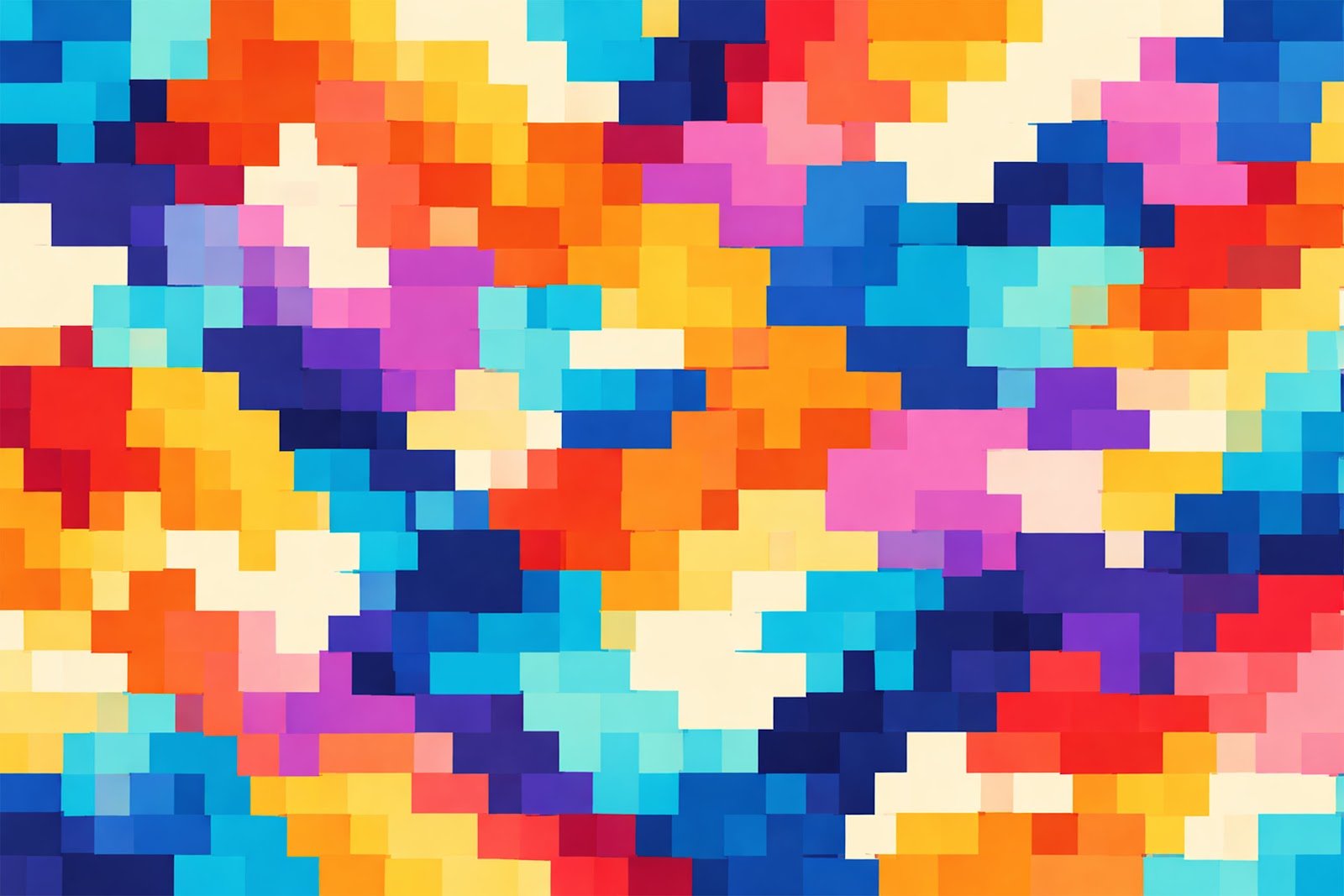 Pixelated Abstract Forms Background – Digital Mosaic Shapes Free Download