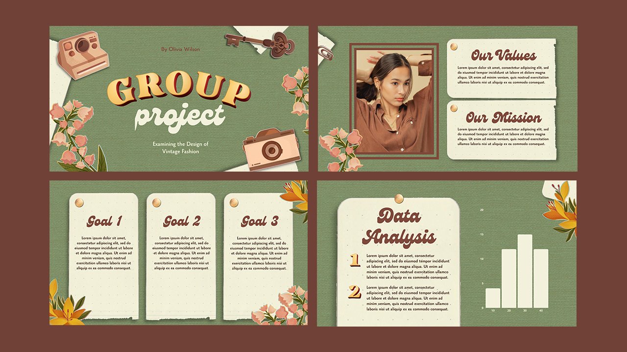 Green Vintage Group Project Presentation – Presentations and Slides Free Download