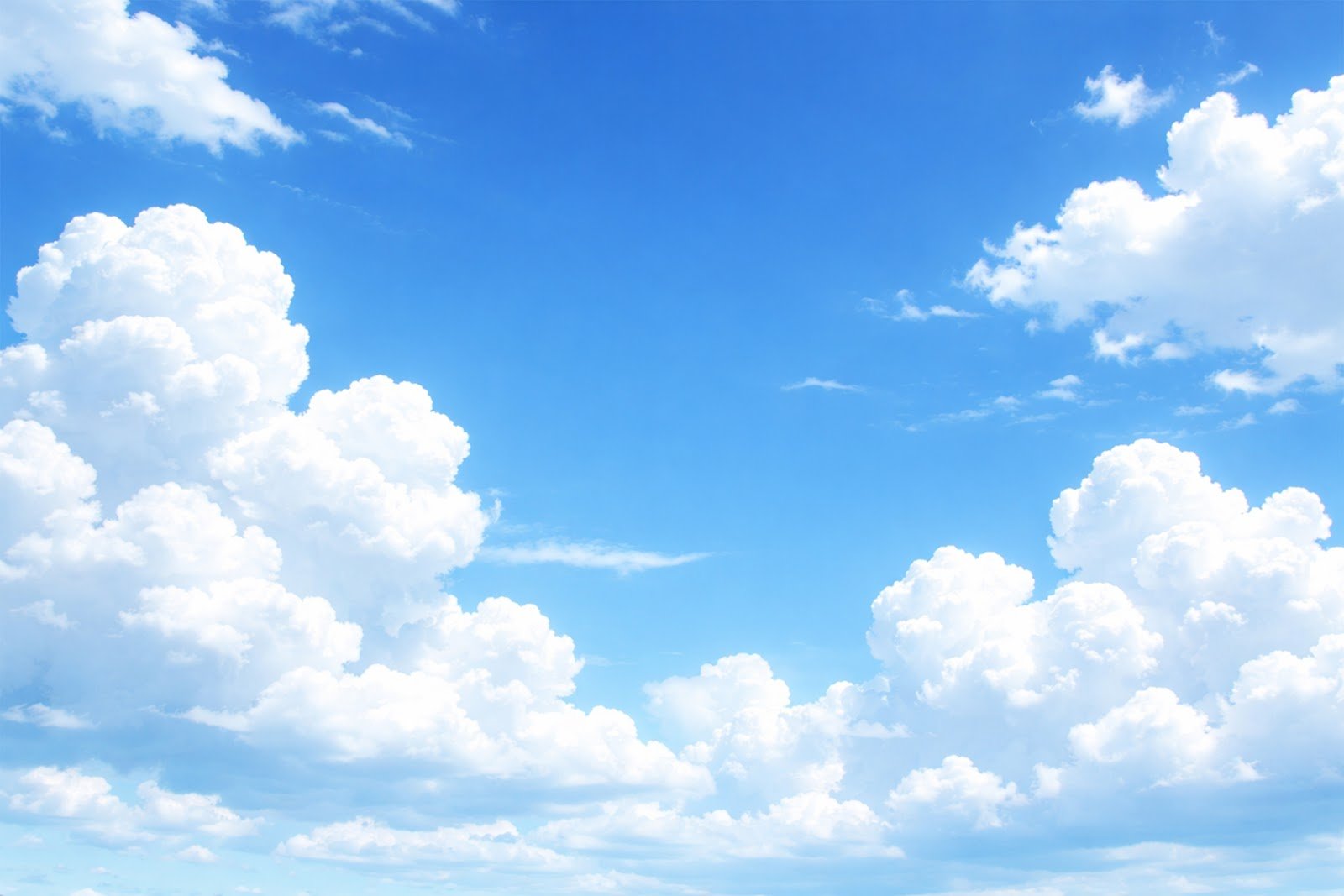 Puffy Summer Clouds Floating Slowly – Soft Cloudy Sky Background Free Download