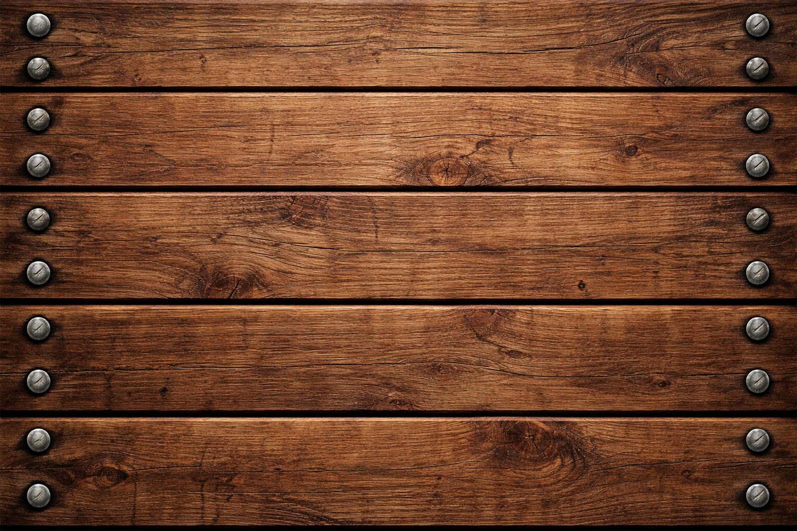 Wood Texture Background with Metal Bolts – Industrial Rustic Surface Free Download