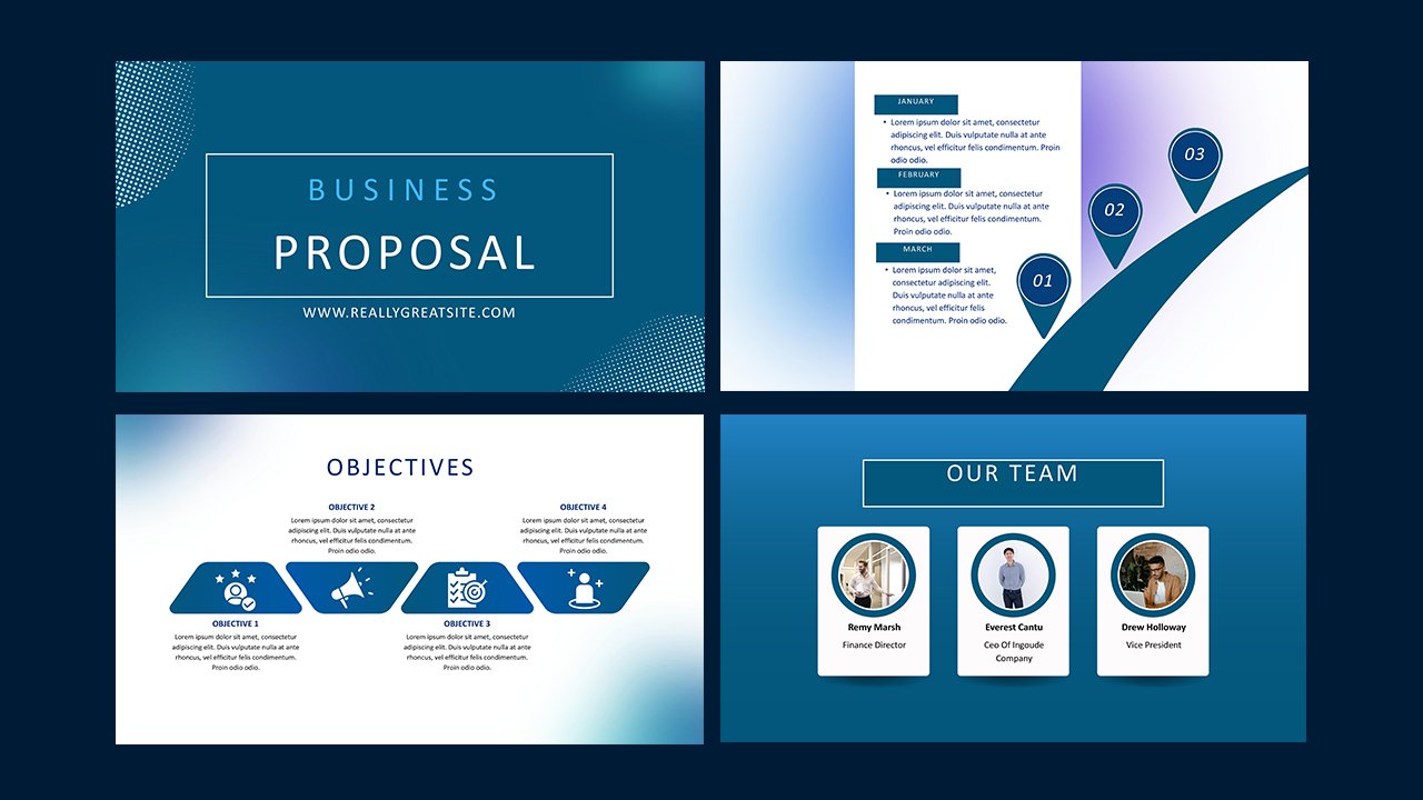 Blue modern business presentation – Presentations and Slides Free Download