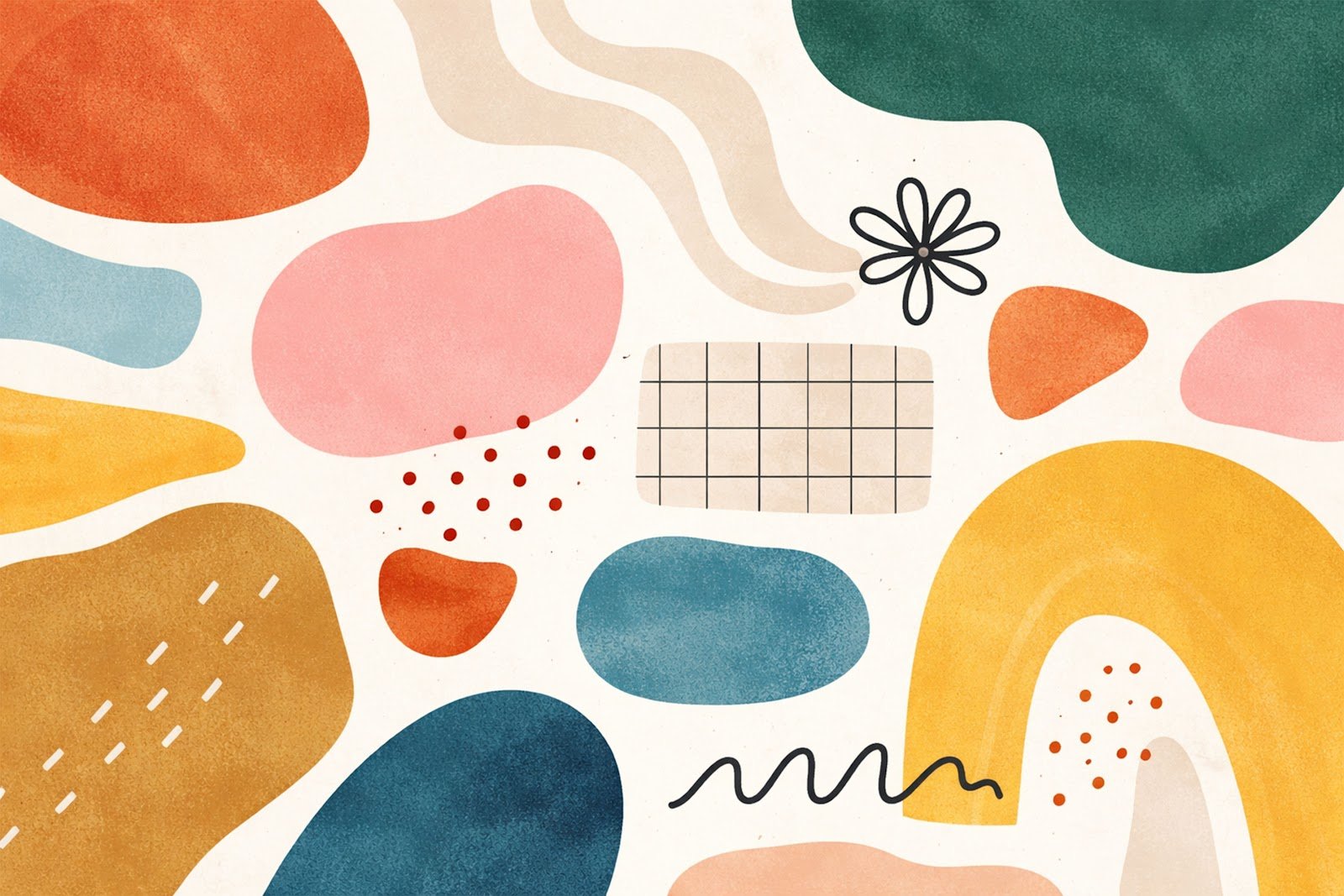 Abstract Collage Shapes Background – Free Download for Creative Projects