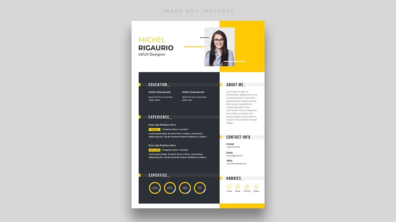 Clean modern resume cv template – PSD Free Download
