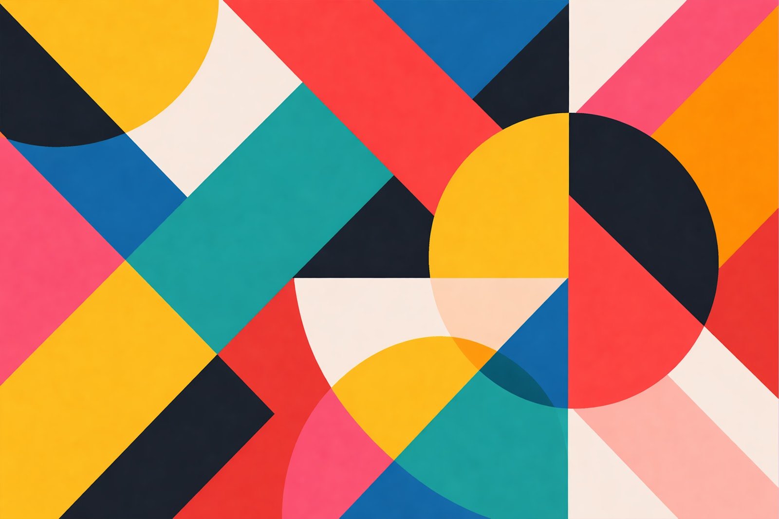 Bold Overlapping Geometric Shapes Background – Modern Abstract Thick Shape Pattern Free Download