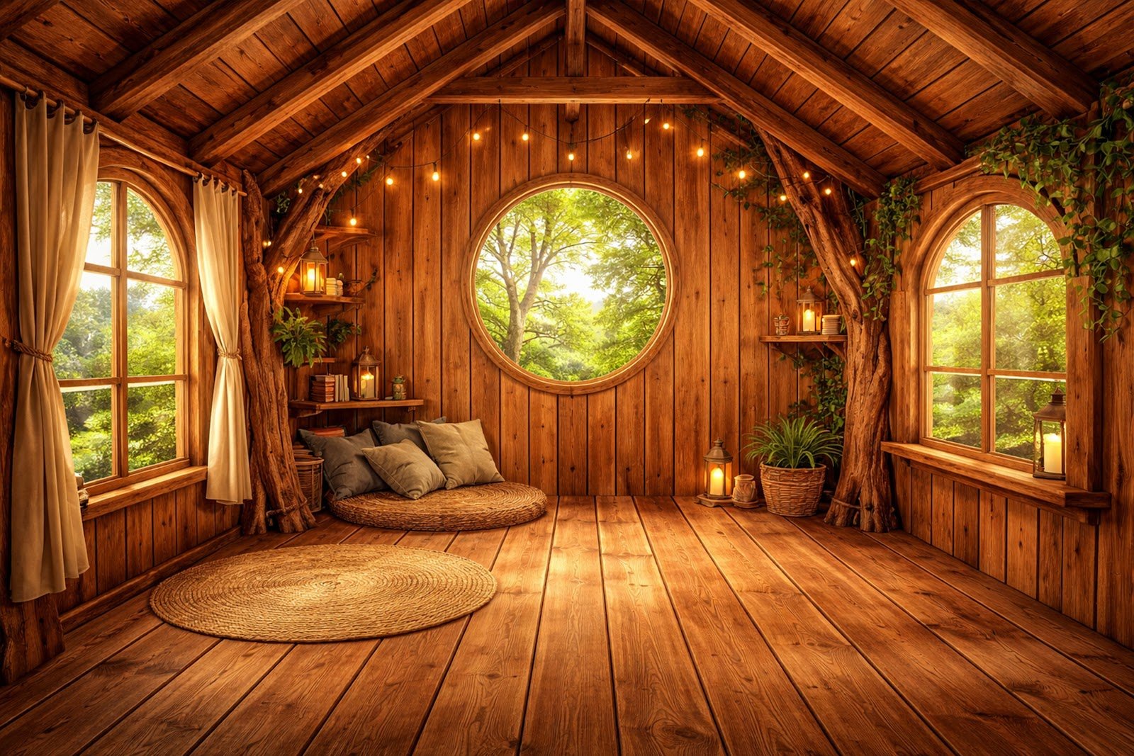 Treehouse Interior Wood Texture Background – Rustic Wooden Walls HD Download
